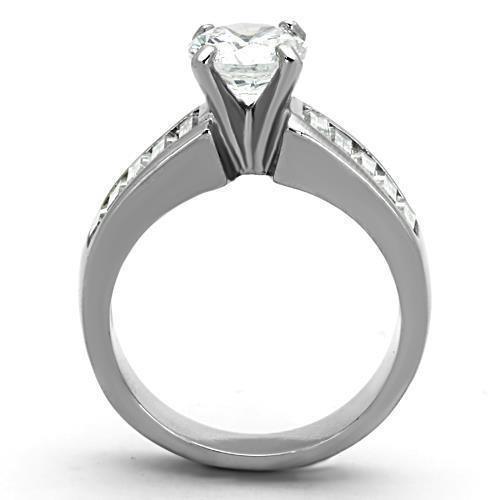 Anillos Para Mujer Color Plata de 316L Acero Inoxidable con Diamante Zirconia Cubica TK1332 - Jewelry Store by Erik Rayo