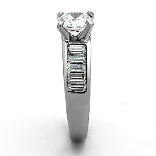 Anillos Para Mujer Color Plata de 316L Acero Inoxidable con Diamante Zirconia Cubica TK1332 - Jewelry Store by Erik Rayo