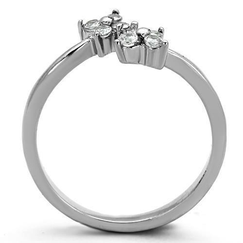 Anillos Para Mujer Color Plata de 316L Acero Inoxidable con Diamante Zirconia Cubica TK1333 - Jewelry Store by Erik Rayo
