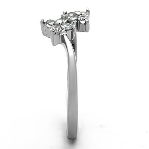 Anillos Para Mujer Color Plata de 316L Acero Inoxidable con Diamante Zirconia Cubica TK1333 - Jewelry Store by Erik Rayo