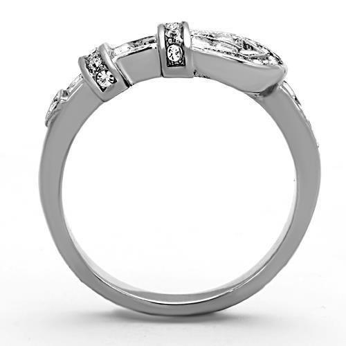 Anillos Para Mujer Color Plata de 316L Acero Inoxidable con Diamante Zirconia Cubica TK1334 - Jewelry Store by Erik Rayo