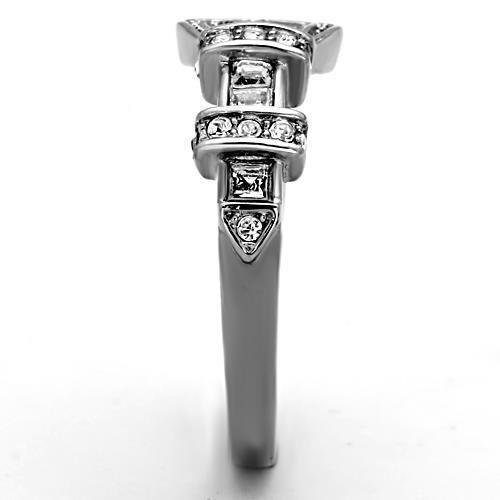 Anillos Para Mujer Color Plata de 316L Acero Inoxidable con Diamante Zirconia Cubica TK1334 - Jewelry Store by Erik Rayo