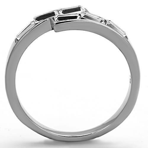 Anillos Para Mujer Color Plata de 316L Acero Inoxidable con Diamante Zirconia Cubica TK1335 - Jewelry Store by Erik Rayo