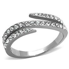 Load image into Gallery viewer, Anillos Para Mujer Color Plata de 316L Acero Inoxidable con Diamante Zirconia Cubica TK1338 - Jewelry Store by Erik Rayo
