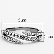 Load image into Gallery viewer, Anillos Para Mujer Color Plata de 316L Acero Inoxidable con Diamante Zirconia Cubica TK1338 - Jewelry Store by Erik Rayo

