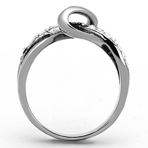 Anillos Para Mujer Color Plata de 316L Acero Inoxidable con Diamante Zirconia Cubica TK1341 - Jewelry Store by Erik Rayo