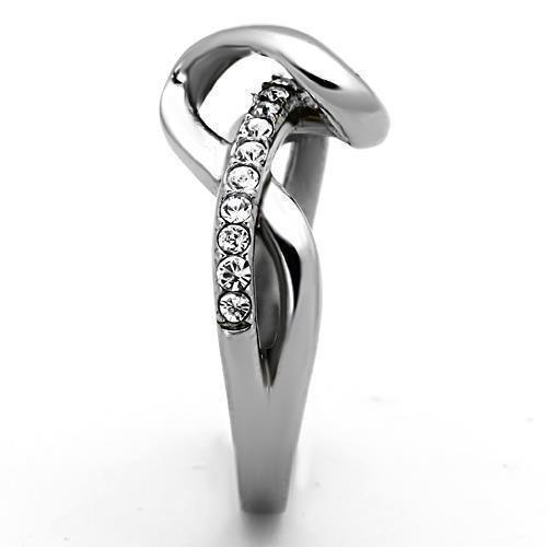 Anillos Para Mujer Color Plata de 316L Acero Inoxidable con Diamante Zirconia Cubica TK1341 - Jewelry Store by Erik Rayo