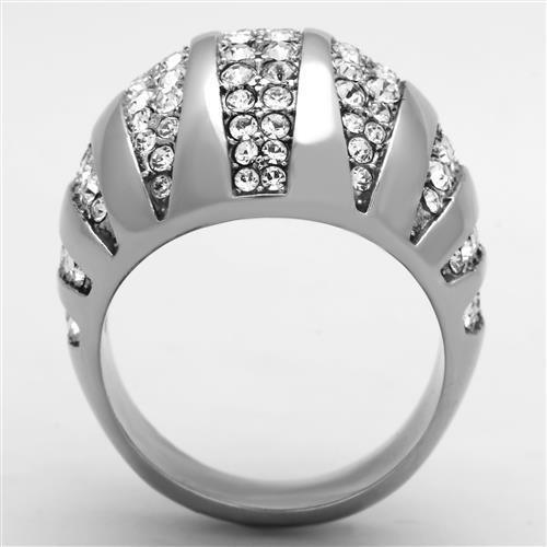 Anillos Para Mujer Color Plata de 316L Acero Inoxidable con Diamante Zirconia Cubica TK1430 - Jewelry Store by Erik Rayo