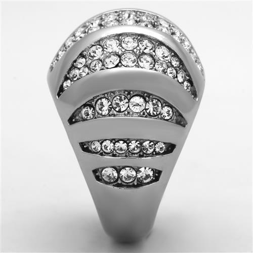 Anillos Para Mujer Color Plata de 316L Acero Inoxidable con Diamante Zirconia Cubica TK1430 - Jewelry Store by Erik Rayo