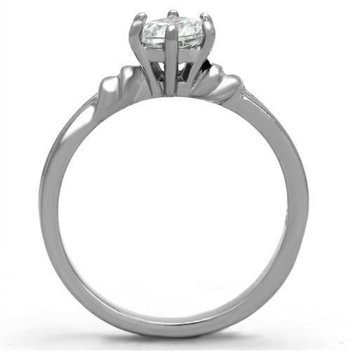 Anillos Para Mujer Color Plata de 316L Acero Inoxidable con Diamante Zirconia Cubica TK1431 - Jewelry Store by Erik Rayo