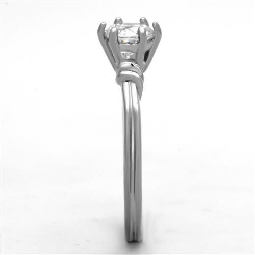 Anillos Para Mujer Color Plata de 316L Acero Inoxidable con Diamante Zirconia Cubica TK1431 - Jewelry Store by Erik Rayo