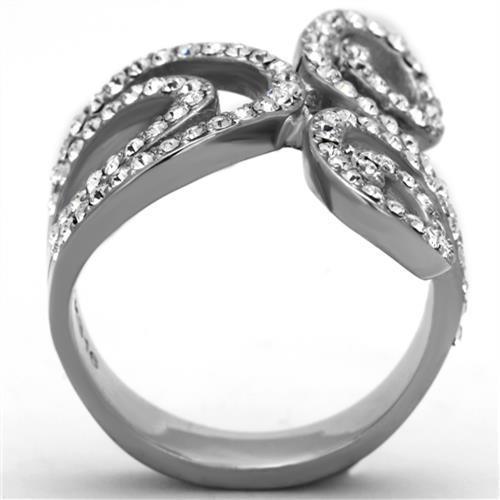 Anillos Para Mujer Color Plata de 316L Acero Inoxidable con Diamante Zirconia Cubica TK1437 - Jewelry Store by Erik Rayo