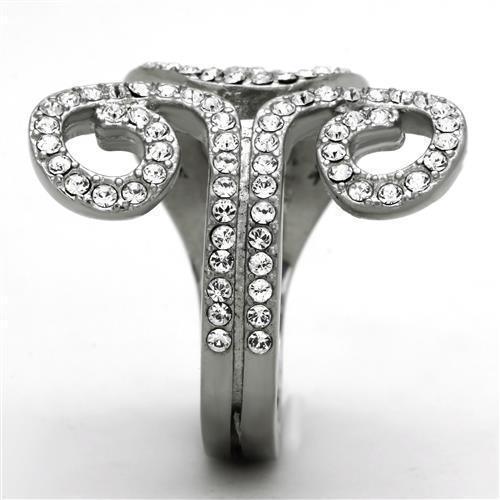 Anillos Para Mujer Color Plata de 316L Acero Inoxidable con Diamante Zirconia Cubica TK1437 - Jewelry Store by Erik Rayo