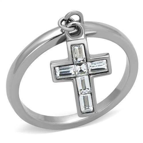 Anillos Para Mujer Color Plata de 316L Acero Inoxidable con Diamante Zirconia Cubica TK1438 - Jewelry Store by Erik Rayo
