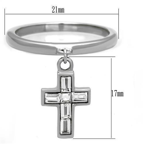 Anillos Para Mujer Color Plata de 316L Acero Inoxidable con Diamante Zirconia Cubica TK1438 - Jewelry Store by Erik Rayo