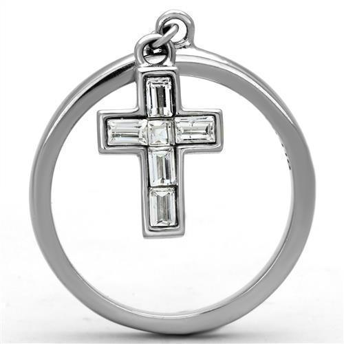 Anillos Para Mujer Color Plata de 316L Acero Inoxidable con Diamante Zirconia Cubica TK1438 - Jewelry Store by Erik Rayo