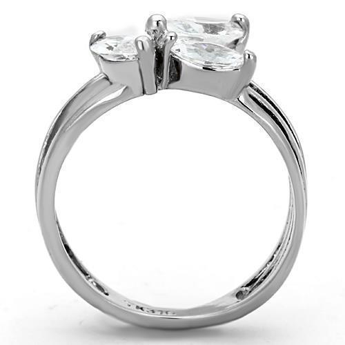 Anillos Para Mujer Color Plata de 316L Acero Inoxidable con Diamante Zirconia Cubica TK1445 - Jewelry Store by Erik Rayo