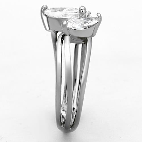 Anillos Para Mujer Color Plata de 316L Acero Inoxidable con Diamante Zirconia Cubica TK1445 - Jewelry Store by Erik Rayo