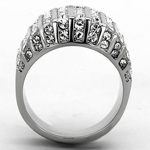 Anillos Para Mujer Color Plata de 316L Acero Inoxidable con Diamante Zirconia Cubica TK1447 - Jewelry Store by Erik Rayo