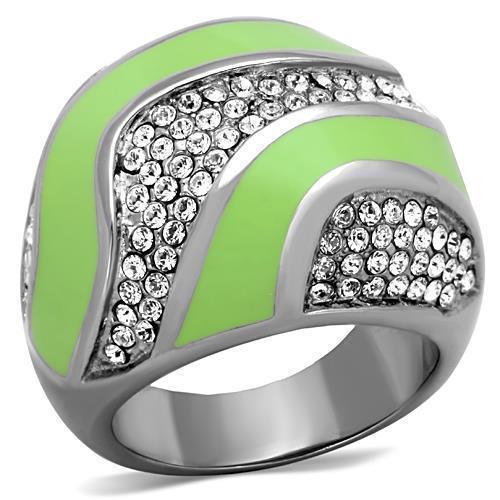 Anillos Para Mujer Color Plata de 316L Acero Inoxidable con Diamante Zirconia Cubica TK1741 - Jewelry Store by Erik Rayo