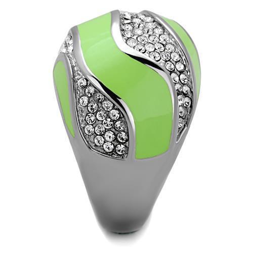 Anillos Para Mujer Color Plata de 316L Acero Inoxidable con Diamante Zirconia Cubica TK1741 - Jewelry Store by Erik Rayo
