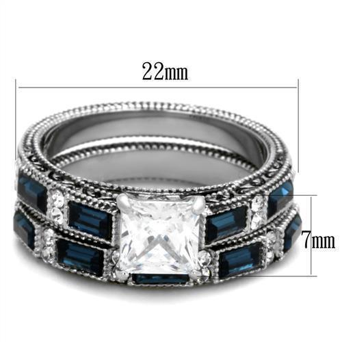 Anillos Para Mujer Color Plata de 316L Acero Inoxidable con Diamante Zirconia Cubica TK1829 - Jewelry Store by Erik Rayo