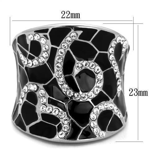 Anillos Para Mujer Color Plata de 316L Acero Inoxidable con Diamante Zirconia Cubica TK1853 - Jewelry Store by Erik Rayo