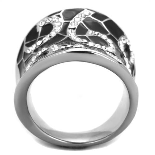 Anillos Para Mujer Color Plata de 316L Acero Inoxidable con Diamante Zirconia Cubica TK1853 - Jewelry Store by Erik Rayo