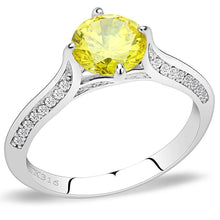Load image into Gallery viewer, Anillos Para Mujer Color Plata de 316L Acero Inoxidable con Diamante Zirconia Cubica Topaz DA037 - Jewelry Store by Erik Rayo

