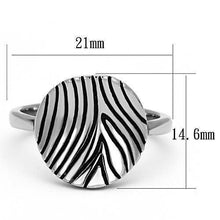 Load image into Gallery viewer, Anillos Para Mujer Color Plata de 316L Acero Inoxidable con Epoxi en Jet TK1078 - Jewelry Store by Erik Rayo
