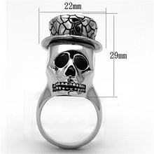 Load image into Gallery viewer, Anillos Para Mujer Color Plata de 316L Acero Inoxidable con Epoxi en Jet TK1121 - Jewelry Store by Erik Rayo
