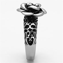Load image into Gallery viewer, Anillos Para Mujer Color Plata de 316L Acero Inoxidable con Epoxi en Jet TK1217 - Jewelry Store by Erik Rayo
