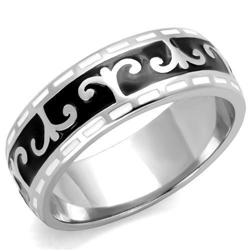 Anillos Para Mujer Color Plata de 316L Acero Inoxidable con Epoxi en Jet Venice - Jewelry Store by Erik Rayo