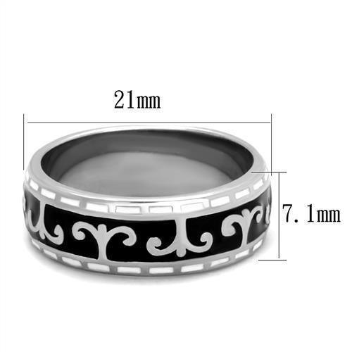 Anillos Para Mujer Color Plata de 316L Acero Inoxidable con Epoxi en Jet Venice - Jewelry Store by Erik Rayo