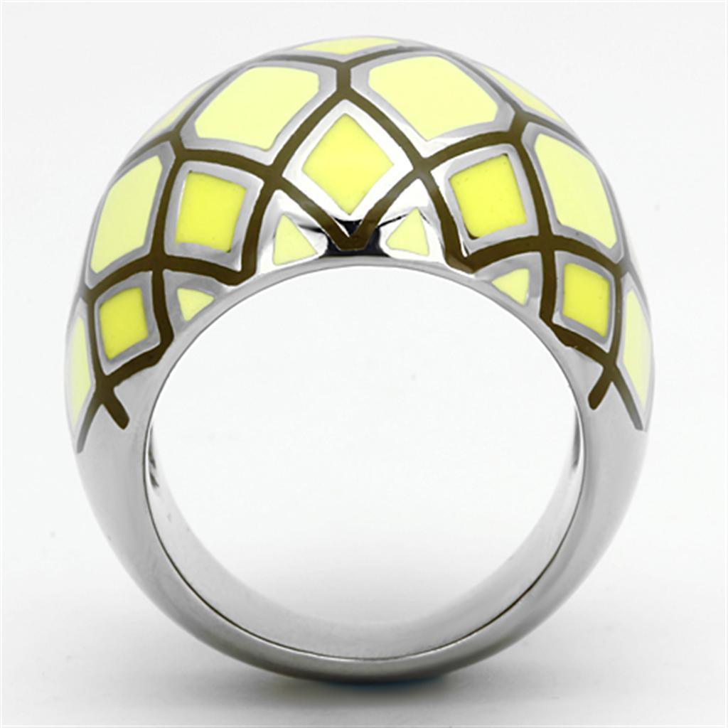 Anillos Para Mujer Color Plata de 316L Acero Inoxidable con Epoxy en Multicolor TK1173 - Jewelry Store by Erik Rayo