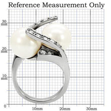 Load image into Gallery viewer, Anillos Para Mujer Color Plata de 316L Acero Inoxidable con Perla Blanca TK113 - Jewelry Store by Erik Rayo
