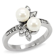 Load image into Gallery viewer, Anillos Para Mujer Color Plata de 316L Acero Inoxidable con Perla Blanca TK116 - Jewelry Store by Erik Rayo
