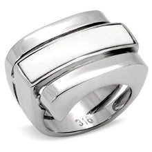 Load image into Gallery viewer, Anillos Para Mujer Color Plata de 316L Acero Inoxidable con Piedra Agata en Blanco TK108 - Jewelry Store by Erik Rayo
