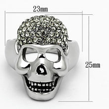 Load image into Gallery viewer, Anillos Para Mujer Color Plata de 316L Acero Inoxidable con Piedra Crystal Diamante Negro TK1116 - Jewelry Store by Erik Rayo

