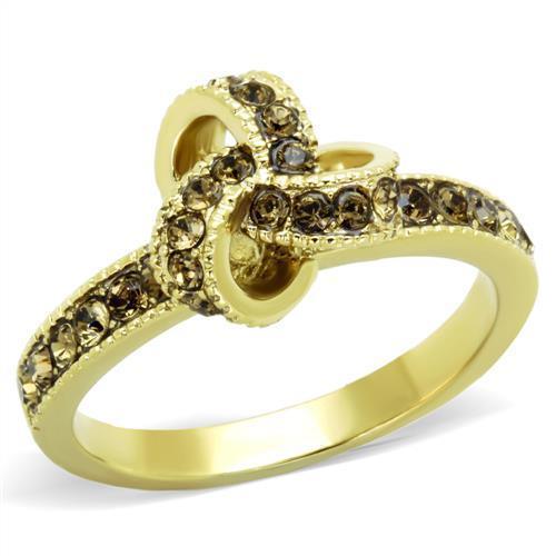 Anillos Para Mujer Color Plata de 316L Acero Inoxidable con Piedra Crystal en Cuarzo Ahumado Cassino - Jewelry Store by Erik Rayo