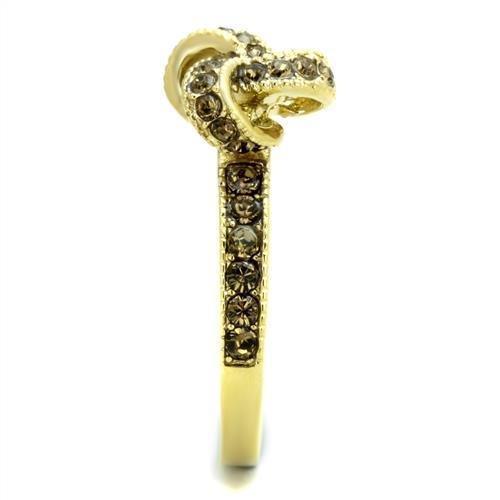 Anillos Para Mujer Color Plata de 316L Acero Inoxidable con Piedra Crystal en Cuarzo Ahumado Cassino - Jewelry Store by Erik Rayo