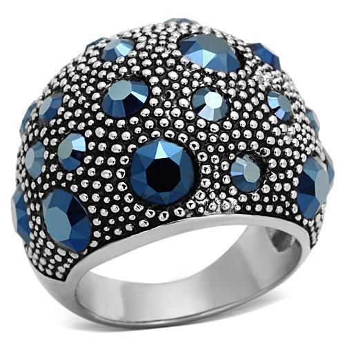 Anillos Para Mujer Color Plata de 316L Acero Inoxidable con Piedra Crystal en Montana TK1310 - Jewelry Store by Erik Rayo