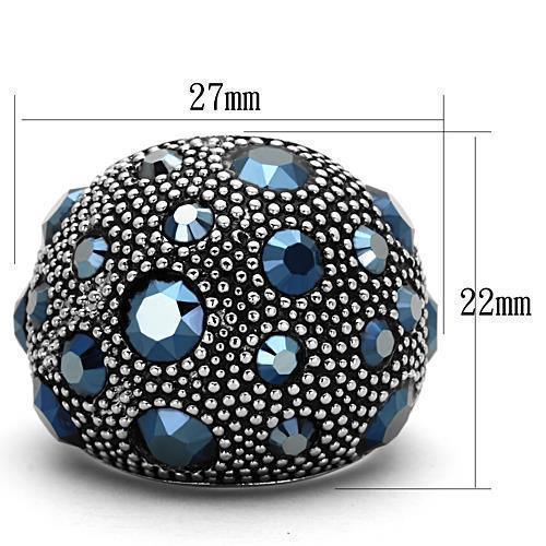 Anillos Para Mujer Color Plata de 316L Acero Inoxidable con Piedra Crystal en Montana TK1310 - Jewelry Store by Erik Rayo