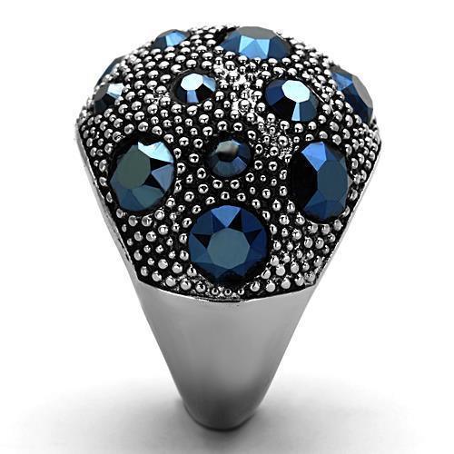 Anillos Para Mujer Color Plata de 316L Acero Inoxidable con Piedra Crystal en Montana TK1310 - Jewelry Store by Erik Rayo