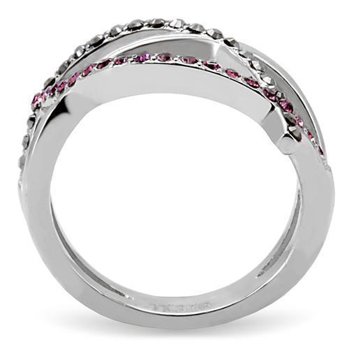 Anillos Para Mujer Color Plata de 316L Acero Inoxidable con Piedra Crystal Multicolor - Jewelry Store by Erik Rayo