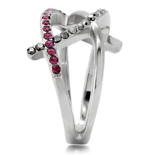 Anillos Para Mujer Color Plata de 316L Acero Inoxidable con Piedra Crystal Multicolor - Jewelry Store by Erik Rayo