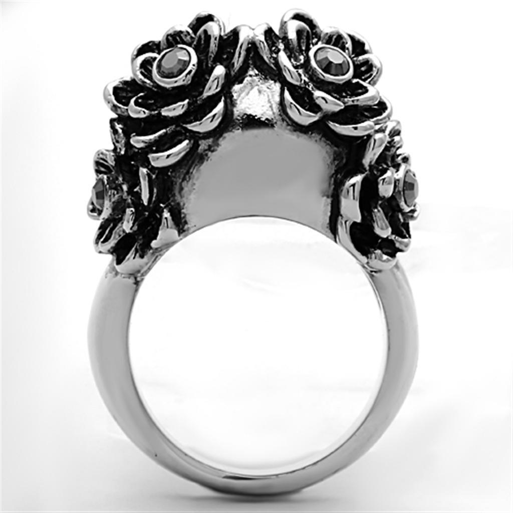 Anillos Para Mujer Color Plata de 316L Acero Inoxidable con Piedra de Crystal en Siam TK1117 - Jewelry Store by Erik Rayo