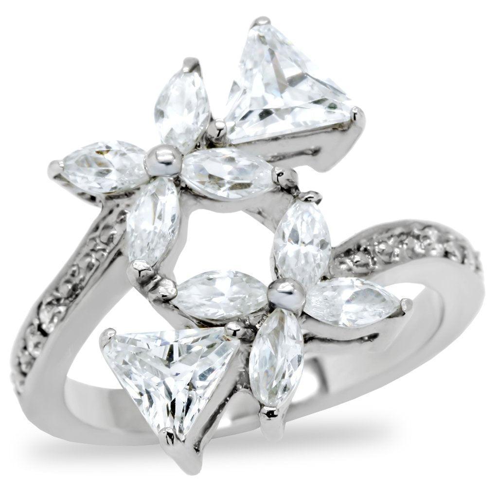 Anillos Para Mujer Color Plata de 316L Acero Inoxidable Kyoto - Jewelry Store by Erik Rayo