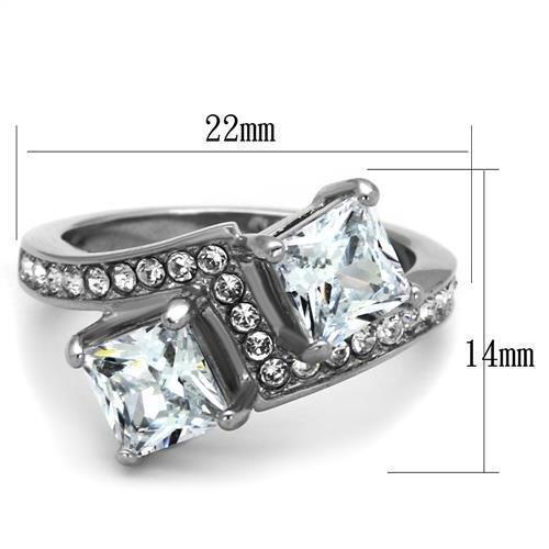 Anillos Para Mujer Color Plata de 316L Acero Inoxidable Milan - Jewelry Store by Erik Rayo