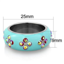 Load image into Gallery viewer, Anillos Para Mujer Color Plata de 316L Acero Inoxidable Piedra de Crystal Azul Luz - Jewelry Store by Erik Rayo
